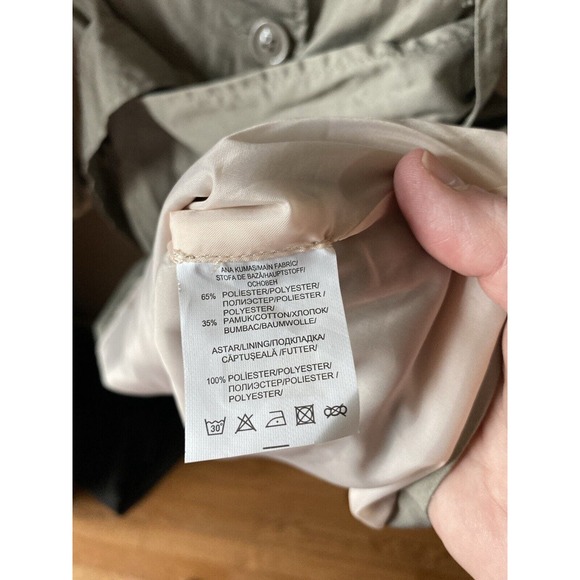 XSIDE Outerwear Khaki Rain Over Coat Size Large - Picture 3 of 5